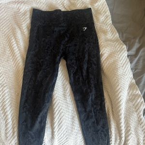 Gymshark adapt animal seamless leggings, black, US large